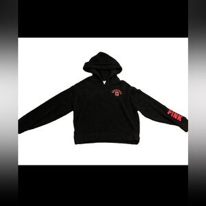 The North Face Gray Red White Blue Logo Hoodie RU/14 sweatshirt Sz Large